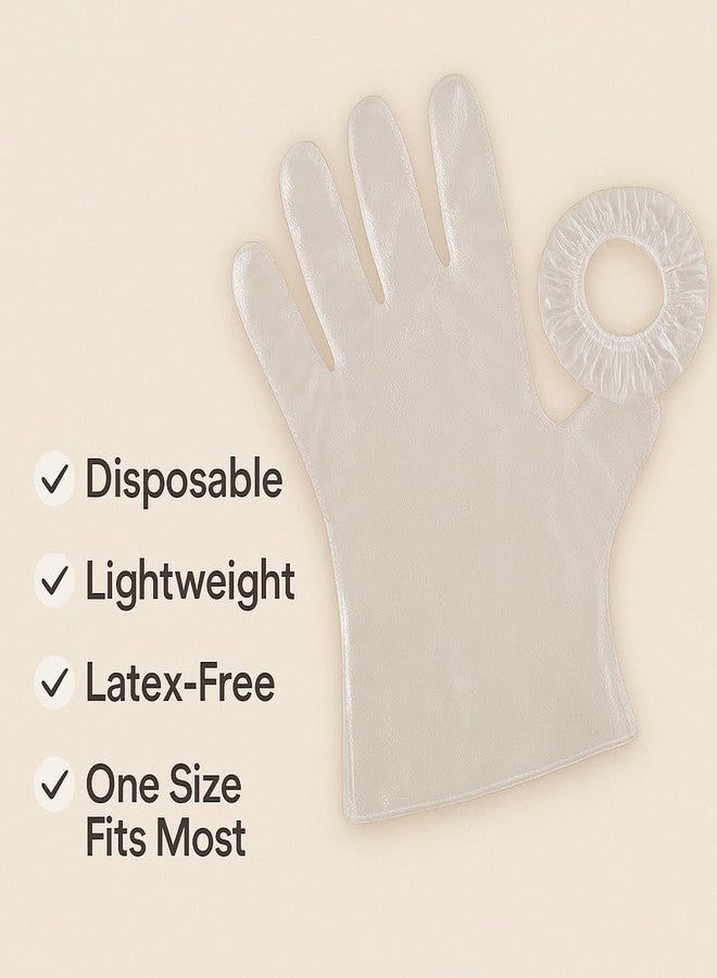 Adbeni Disposable Transparent Gloves 100 Pcs & Shower Caps 50 Pcs | Waterproof, Latex-Free | For Hair Coloring, Food Handling, Cleaning, Kitchen, Bath & Salon | One Size Fits Most - Image 5